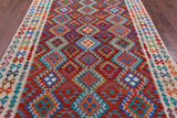 Reversible Kilim Flat Weave Wool On Wool Rug - 6' 7" X 9' 9" - Golden Nile