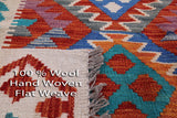 Reversible Kilim Flat Weave Wool On Wool Rug - 6' 7" X 9' 9" - Golden Nile