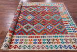 Reversible Kilim Flat Weave Wool On Wool Rug - 6' 7" X 9' 9" - Golden Nile