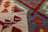 Reversible Kilim Flat Weave Wool On Wool Rug - 6' 7" X 9' 5" - Golden Nile