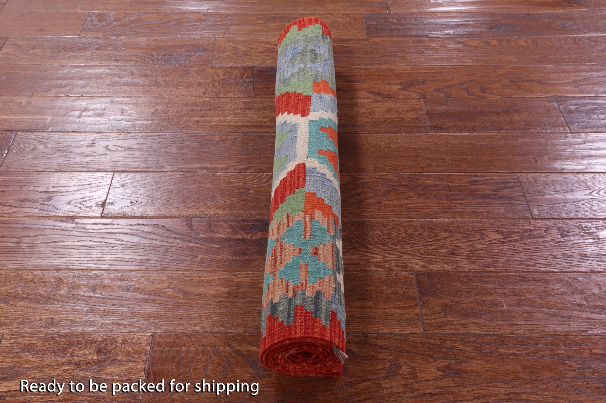 Reversible Kilim Flat Weave Wool On Wool Runner Rug - 2' 9" X 9' 7" - Golden Nile