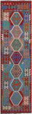 Reversible Kilim Flat Weave Wool On Wool Runner Rug - 2' 9" X 9' 7" - Golden Nile