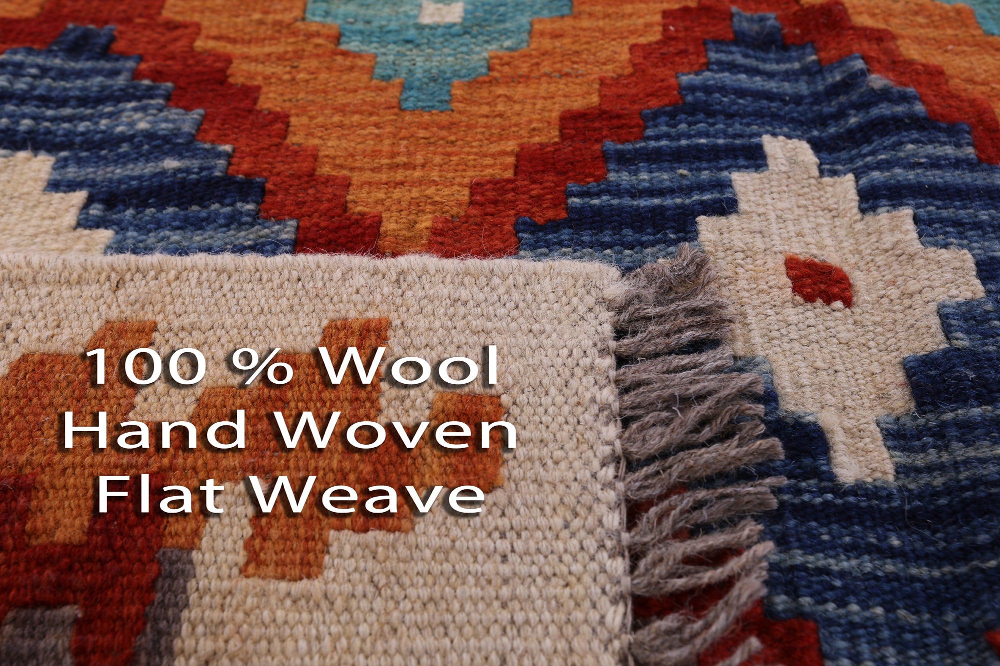Reversible Kilim Flat Weave Wool On Wool Runner Rug - 2' 8" X 9' 7" - Golden Nile