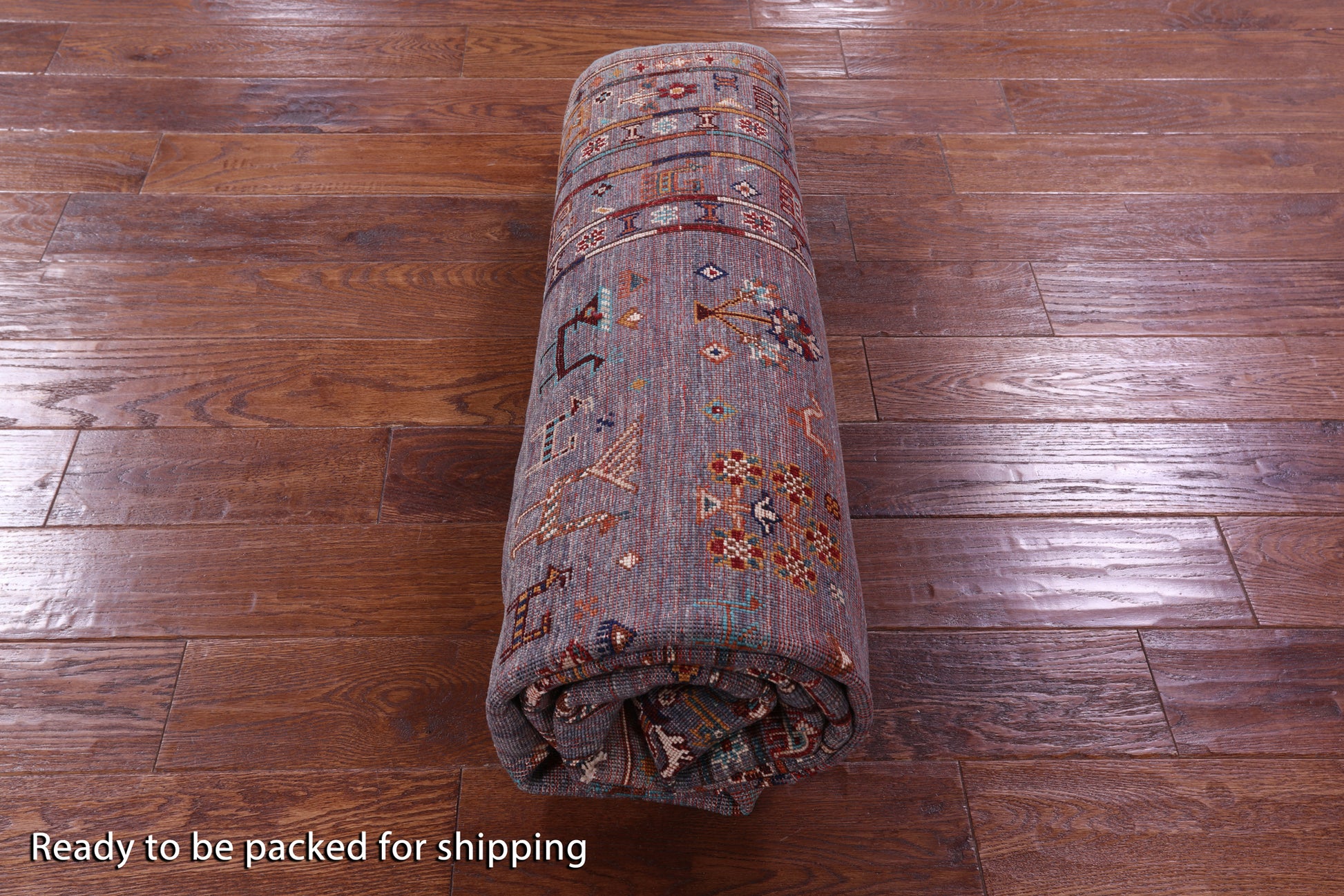 Grey Tribal Persian Gabbeh Hand Knotted Wool Rug - 5' 6" X 8' 4" - Golden Nile