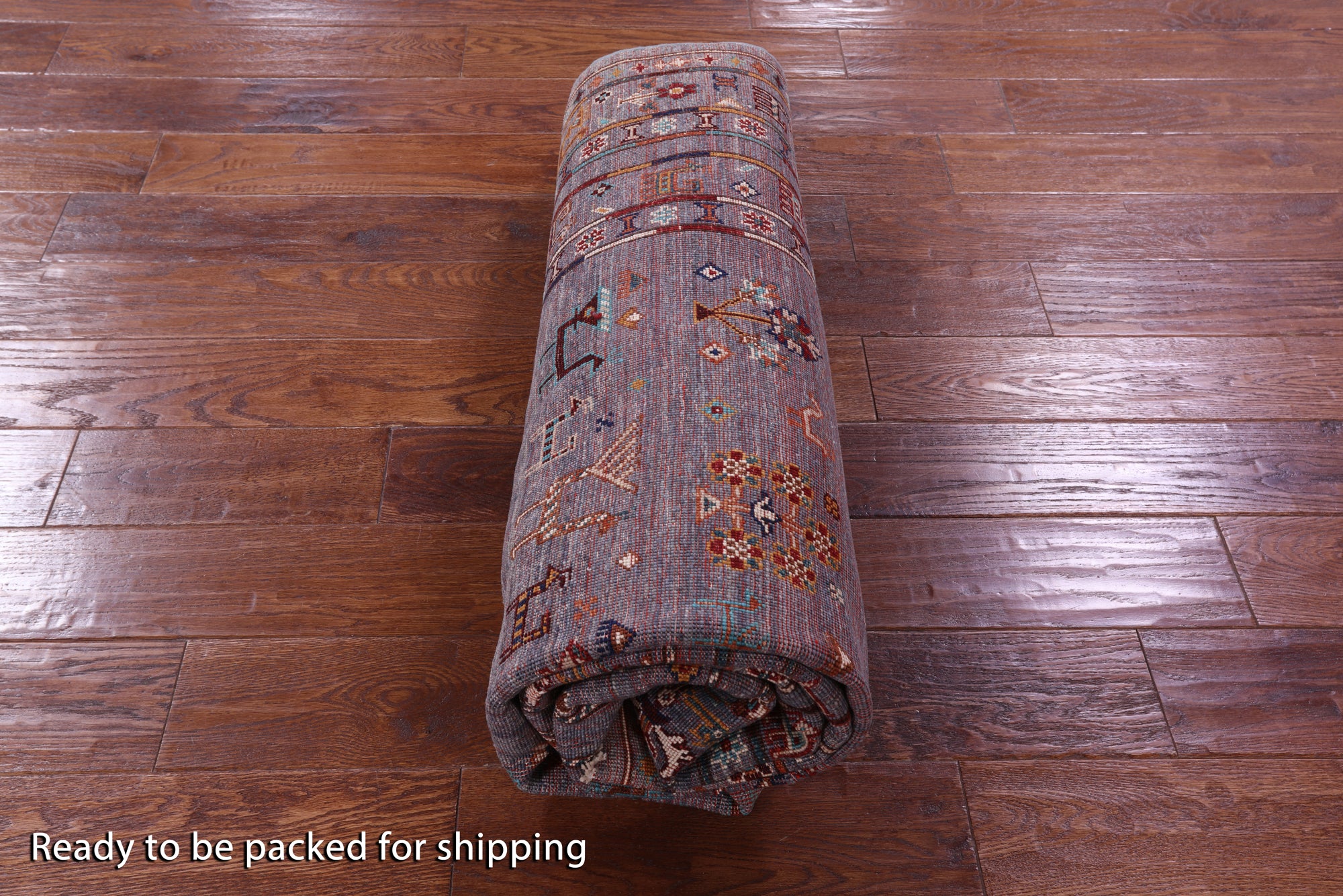 Grey Tribal Persian Gabbeh Hand Knotted Wool Rug - 5' 6" X 8' 4" - Golden Nile