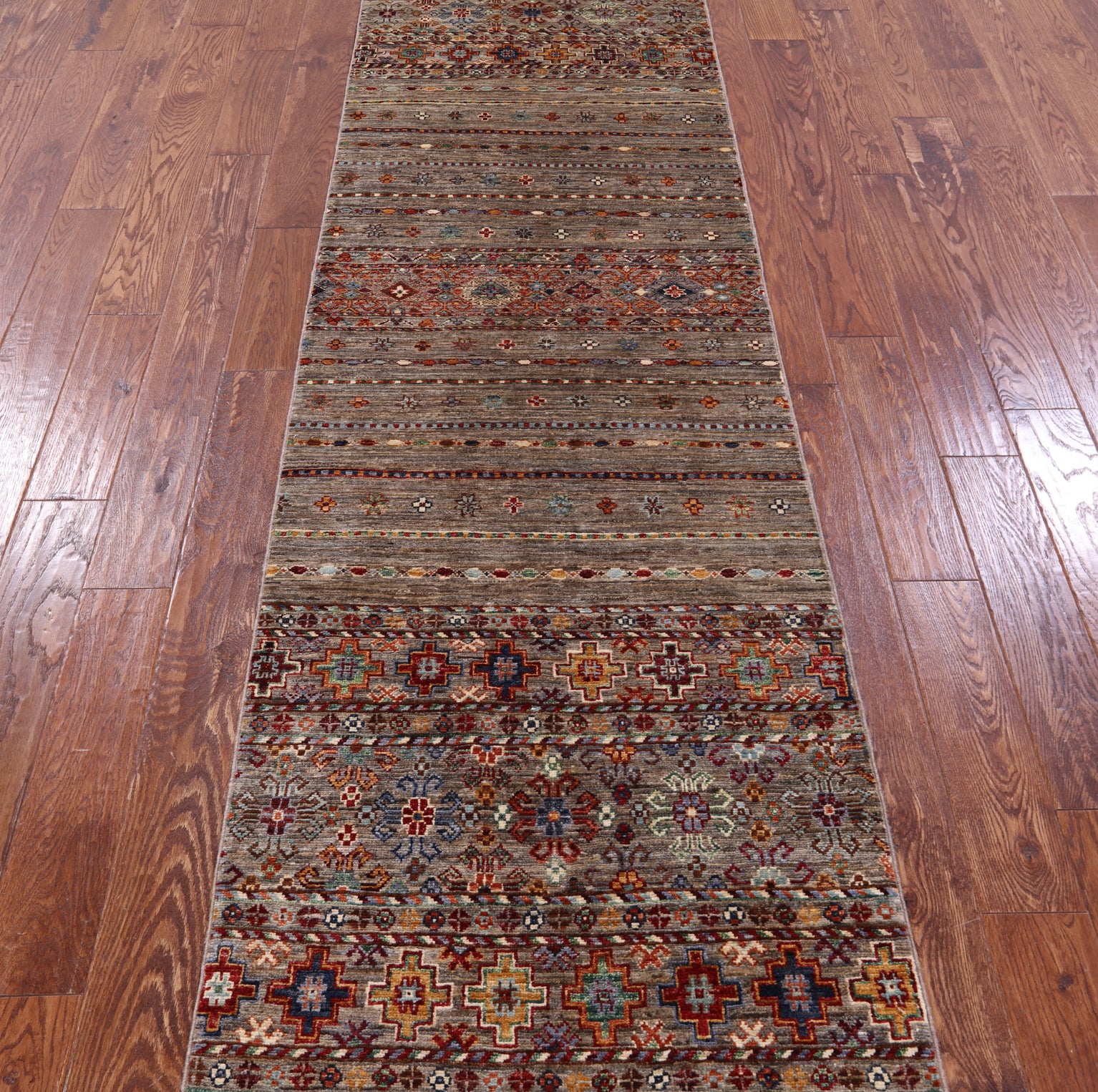 Khorjin Persian Gabbeh Hand Knotted Wool Runner Rug - 2' 7" X 9' 4" - Golden Nile