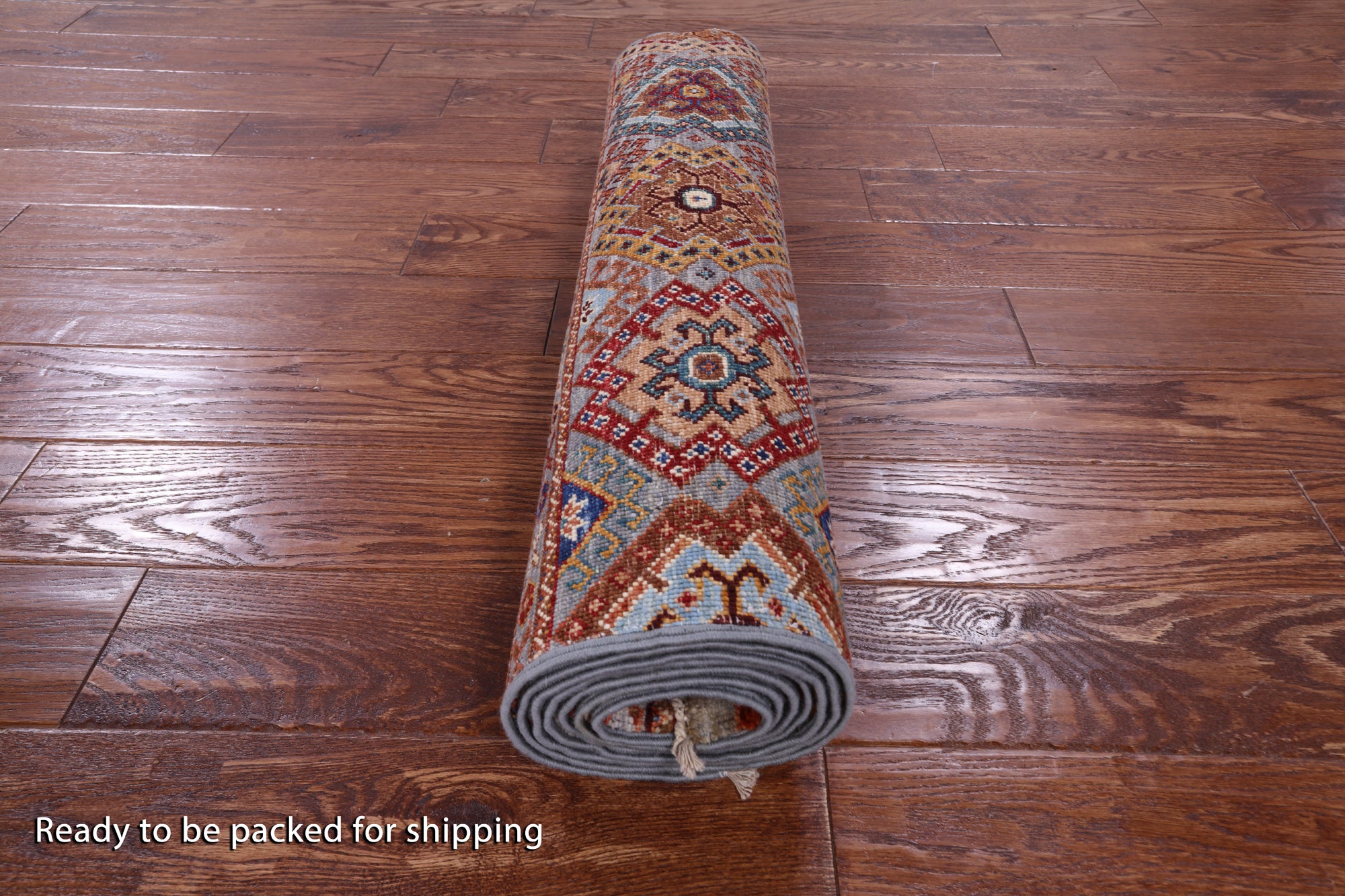 Khorjin Persian Gabbeh Hand Knotted Wool Runner Rug - 2' 8" X 8' 7" - Golden Nile