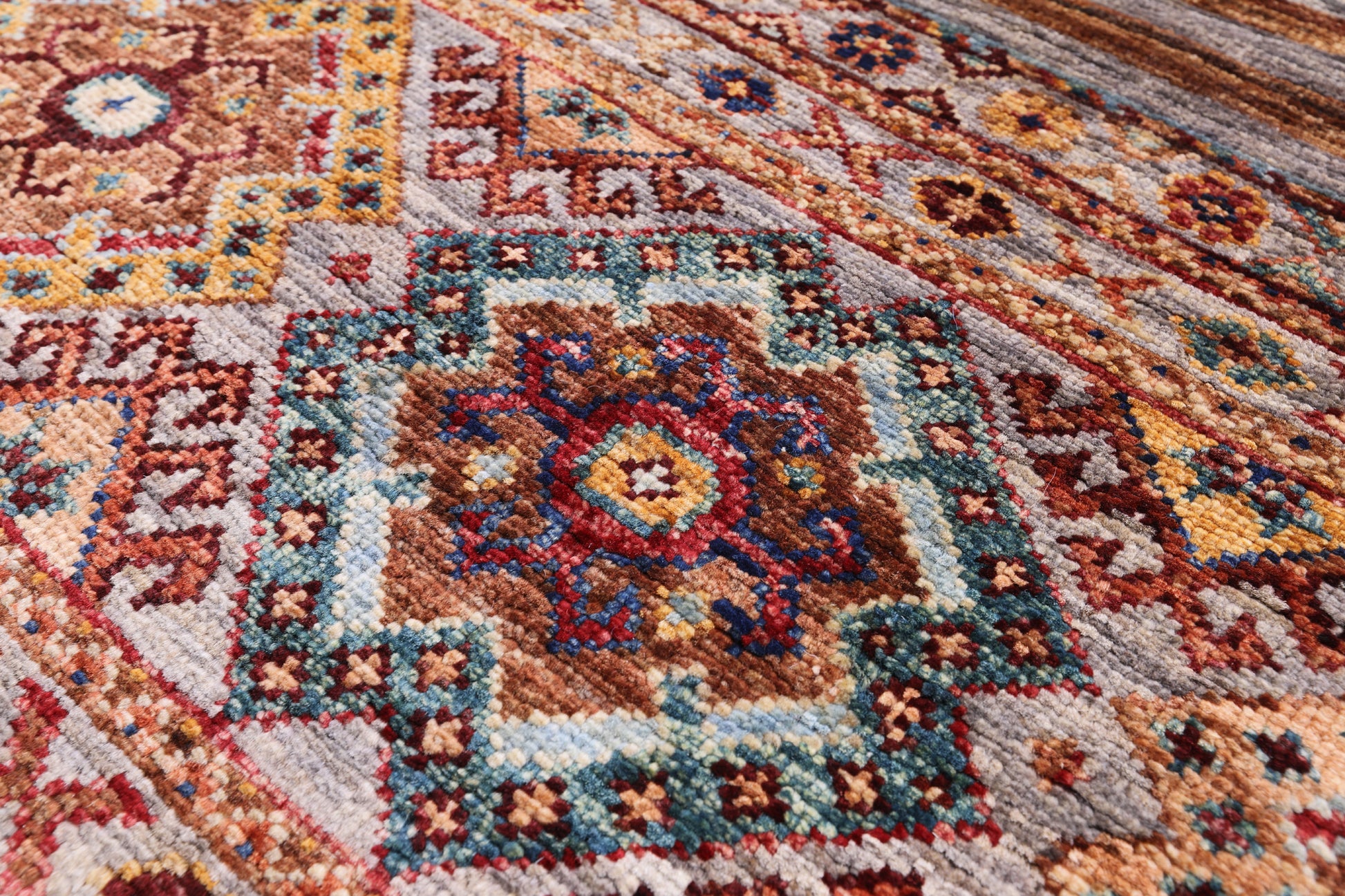 Khorjin Persian Gabbeh Hand Knotted Wool Runner Rug - 2' 8" X 8' 7" - Golden Nile