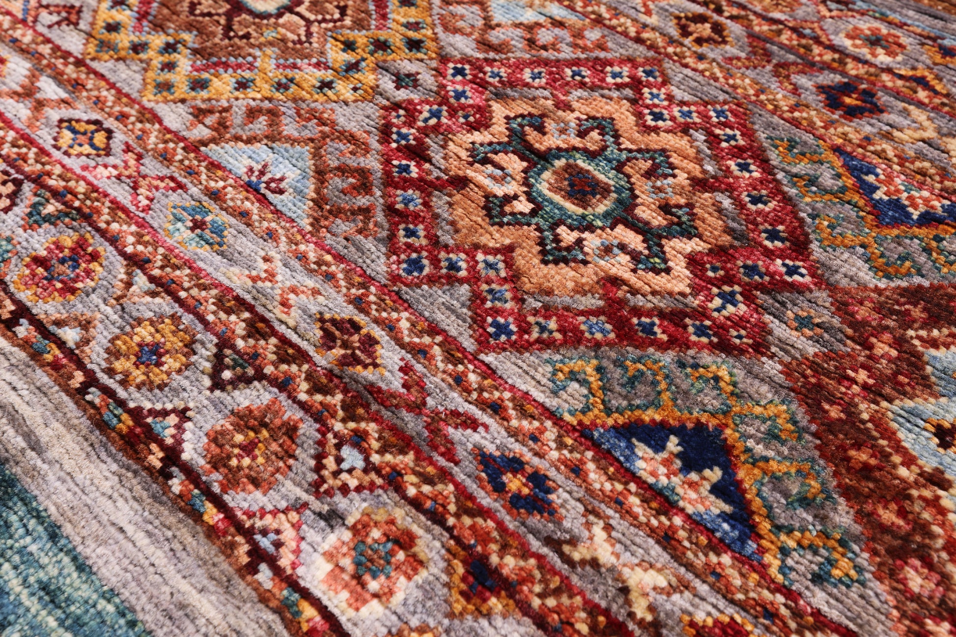 Khorjin Persian Gabbeh Hand Knotted Wool Runner Rug - 2' 10" X 8' 7" - Golden Nile