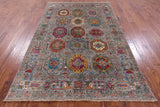 Turkmen Ersari Hand Knotted Wool Rug - 5' 7" X 8' 6" - Golden Nile