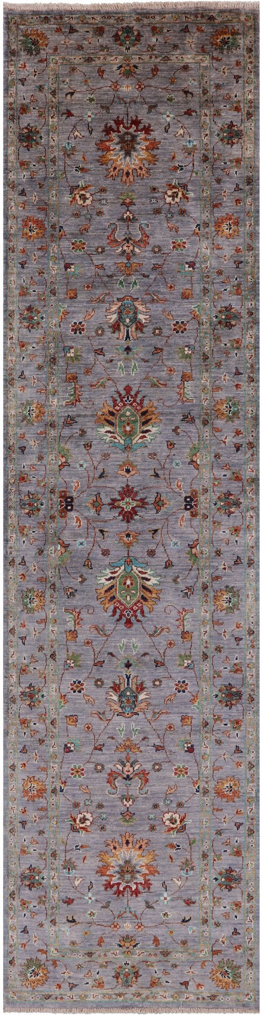 Peshawar Hand Knotted Wool Runner Rug - 2' 8" X 9' 10" - Golden Nile