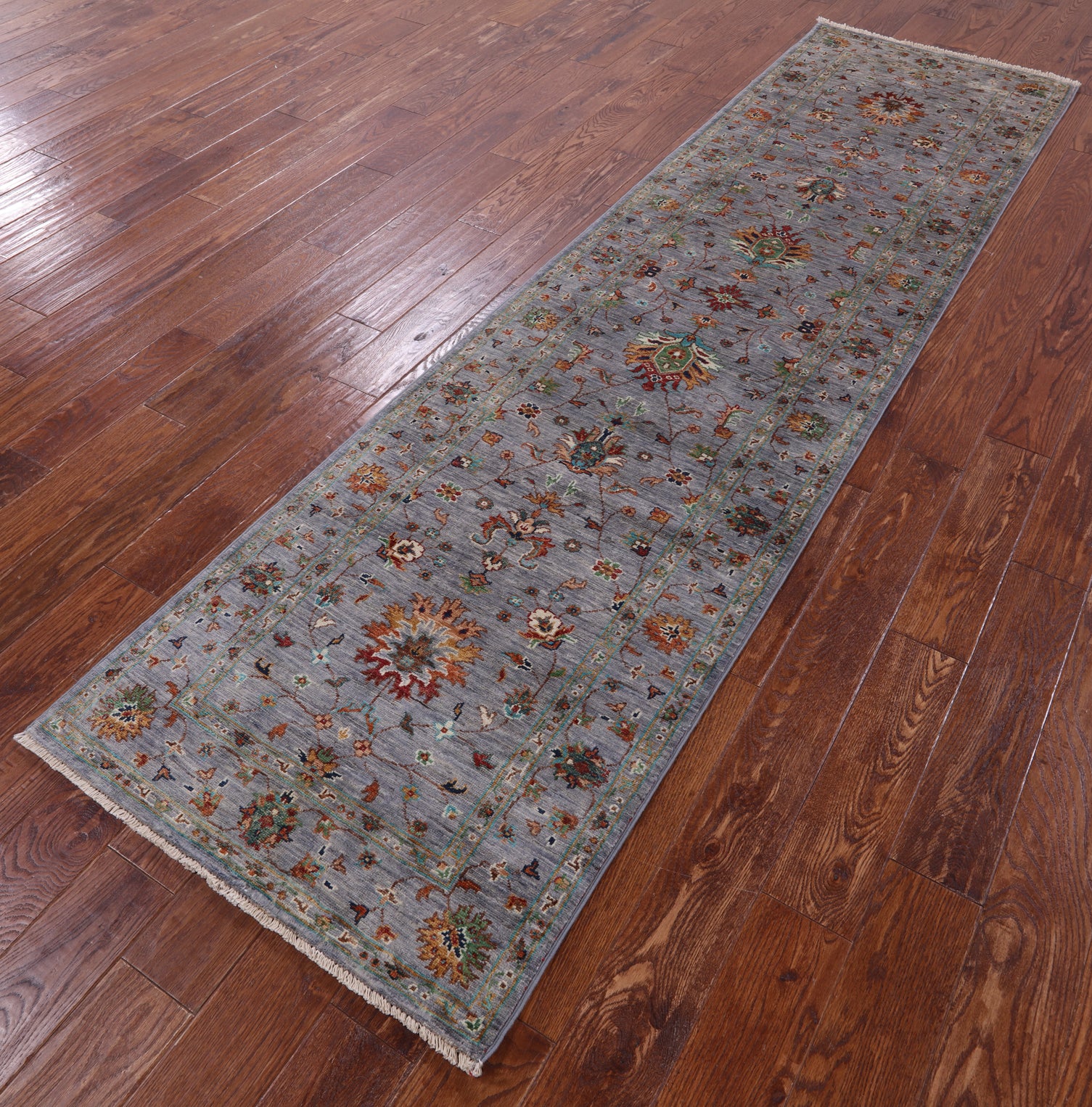 Peshawar Hand Knotted Wool Runner Rug - 2' 8" X 9' 10" - Golden Nile
