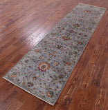 Peshawar Hand Knotted Wool Runner Rug - 2' 8" X 9' 10" - Golden Nile