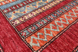 Shall Persian Gabbeh Handmade Wool Rug - 4' 0" X 5' 9" - Golden Nile