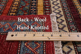 Shall Persian Gabbeh Handmade Wool Rug - 4' 0" X 5' 9" - Golden Nile