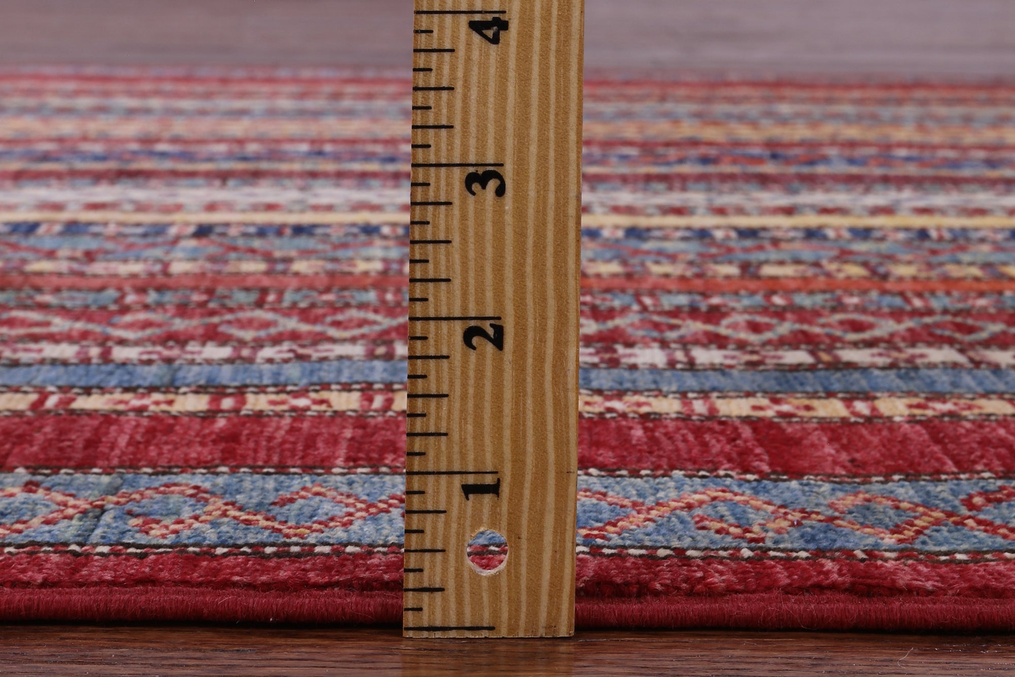 Shall Persian Gabbeh Handmade Wool Rug - 4' 0" X 5' 9" - Golden Nile