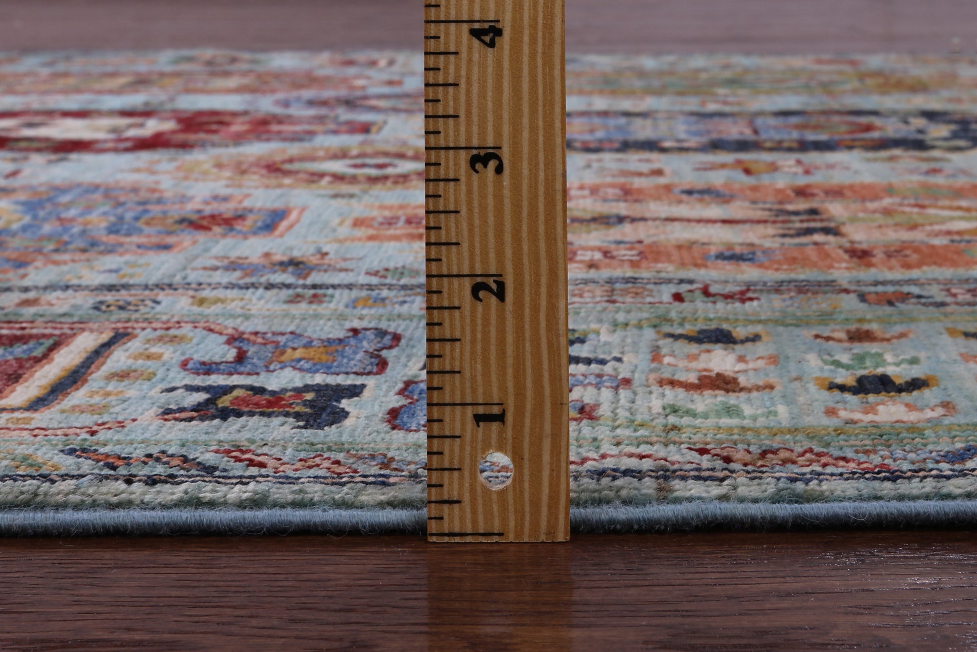 Blue Turkmen Ersari Hand Knotted Wool Rug - 4' 8" X 6' 11" - Golden Nile