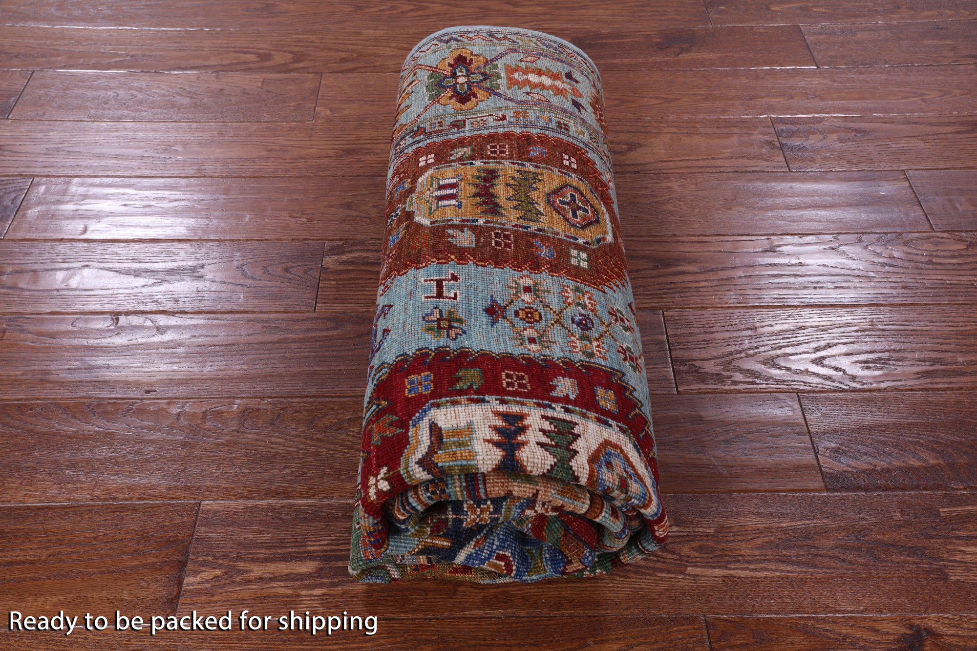 Blue Turkmen Ersari Hand Knotted Wool Rug - 4' 8" X 6' 11" - Golden Nile