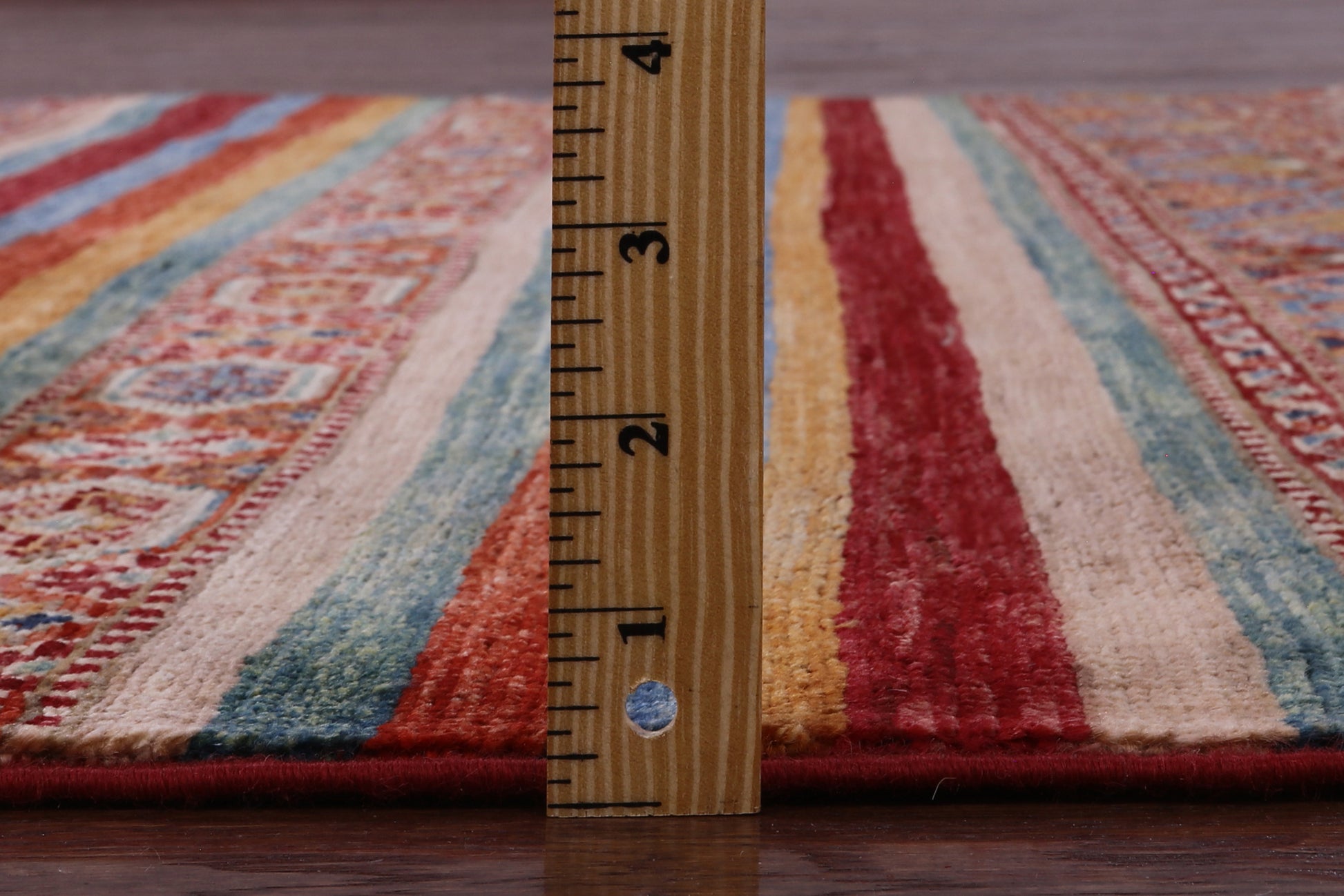Khorjin Persian Gabbeh Hand Knotted Wool Rug - 4' 10" X 6' 8" - Golden Nile