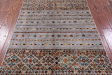 Khorjin Persian Gabbeh Hand Knotted Wool Rug - 3' 5" X 4' 11" - Golden Nile