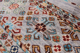 Grey Khorjin Persian Gabbeh Hand Knotted Wool Rug - 3' 5" X 5' 1" - Golden Nile