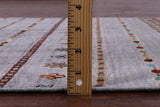 Grey Khorjin Persian Gabbeh Hand Knotted Wool Rug - 3' 5" X 5' 1" - Golden Nile