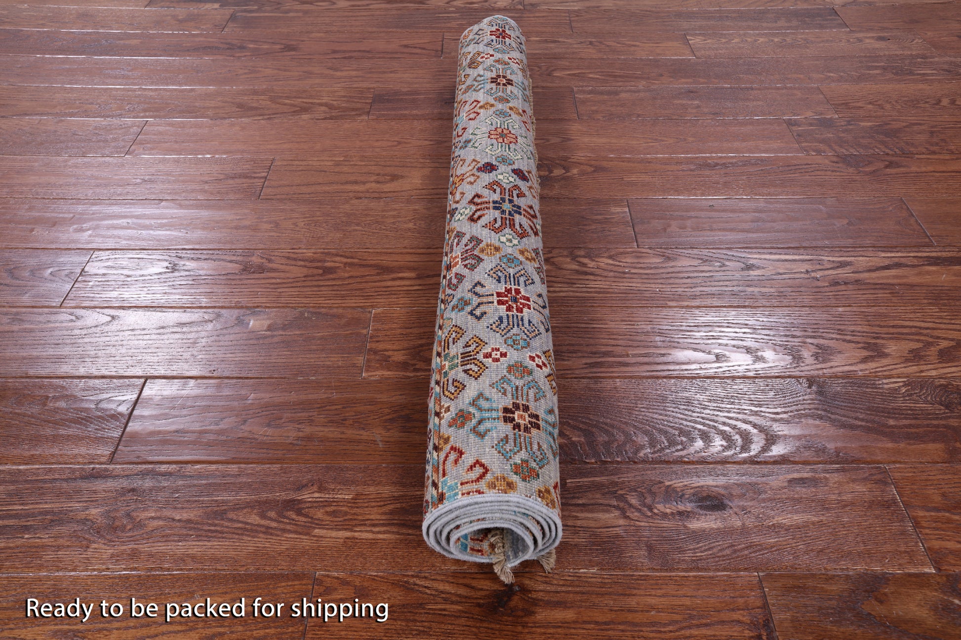 Grey Khorjin Persian Gabbeh Hand Knotted Wool Rug - 3' 5" X 5' 1" - Golden Nile