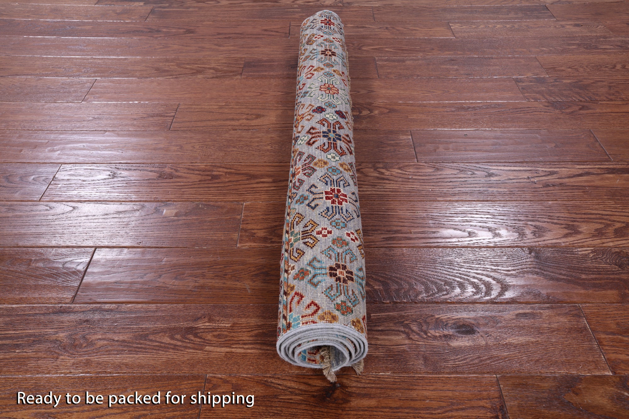 Grey Khorjin Persian Gabbeh Hand Knotted Wool Rug - 3' 5" X 5' 1" - Golden Nile