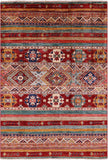 Khorjin Persian Gabbeh Handmade Wool Rug - 3' 11" X 5' 7" - Golden Nile