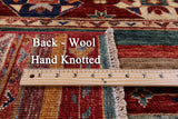 Khorjin Persian Gabbeh Handmade Wool Rug - 3' 11" X 5' 7" - Golden Nile