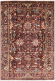 Brown Peshawar Handmade Wool Rug - 4' 0" X 5' 10" - Golden Nile