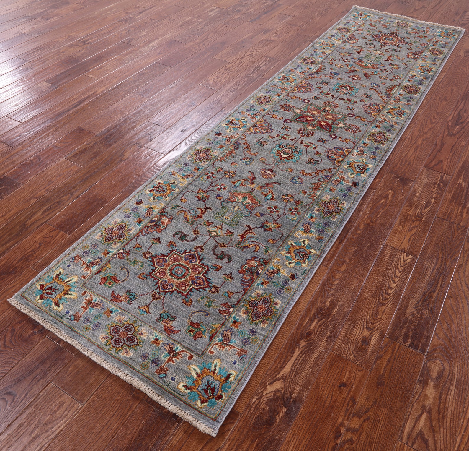 Persian tabriz Hand Knotted Wool Runner Rug - 2' 8" X 9' 9" - Golden Nile