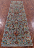 Grey Peshawar Hand Knotted Wool Runner Rug - 2' 8" X 9' 10" - Golden Nile