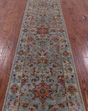 Grey Peshawar Hand Knotted Wool Runner Rug - 2' 8" X 9' 10" - Golden Nile