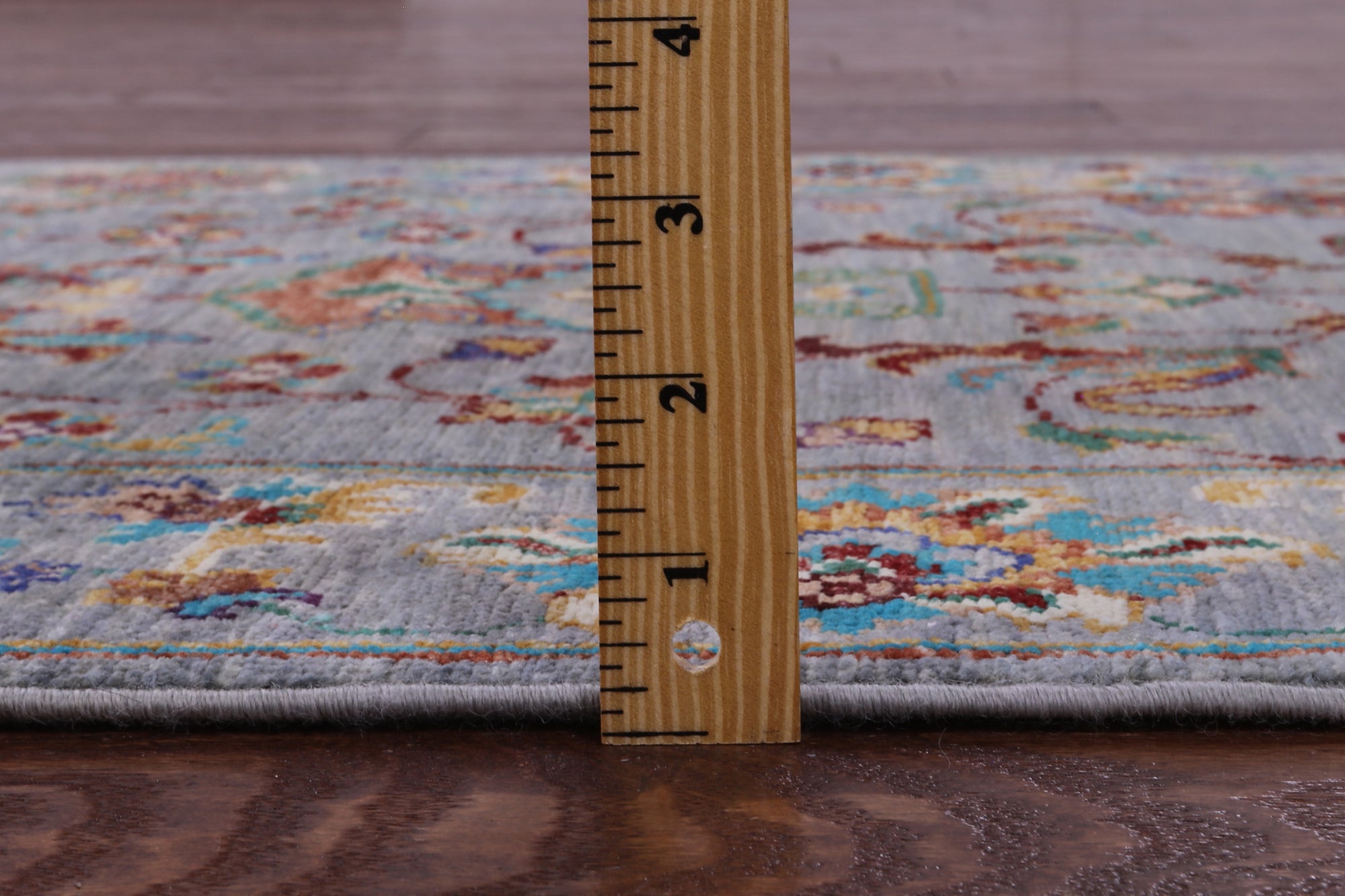 Grey Peshawar Hand Knotted Wool Runner Rug - 2' 8" X 9' 10" - Golden Nile