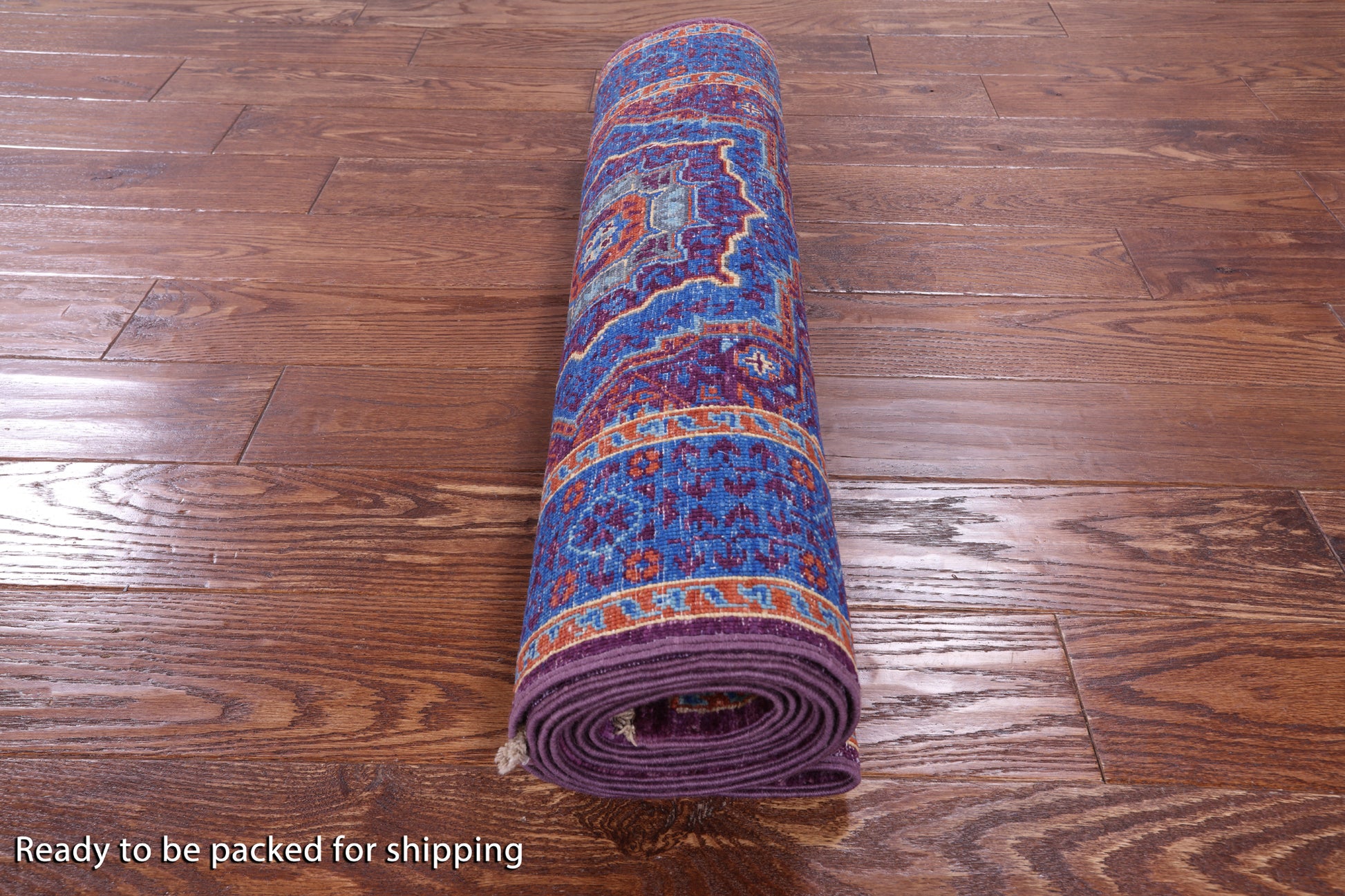Purple Geometric Persian Mamluk Handmade Wool Runner Rug - 2' 8" X 9' 10" - Golden Nile