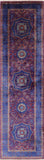 Purple Geometric Persian Mamluk Handmade Wool Runner Rug - 2' 8" X 9' 10" - Golden Nile