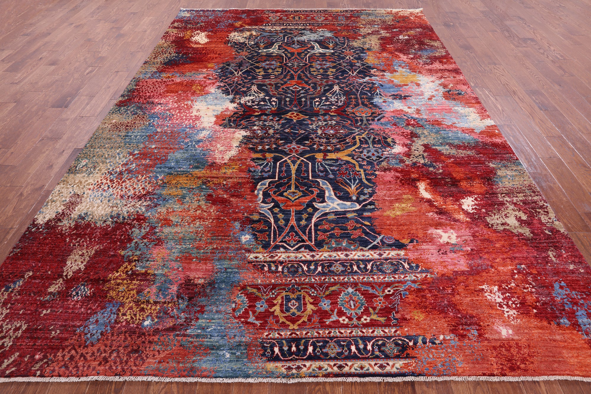 Persian Fine Serapi Hand Knotted Wool Rug - 8' 7" X 12' 0" - Golden Nile
