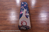 Blue Dragon And Phoenix Design Hand Knotted Wool Rug - 8' 9" X 12' 0" - Golden Nile