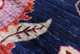 Blue Dragon And Phoenix Design Hand Knotted Wool Rug - 8' 9" X 12' 0" - Golden Nile