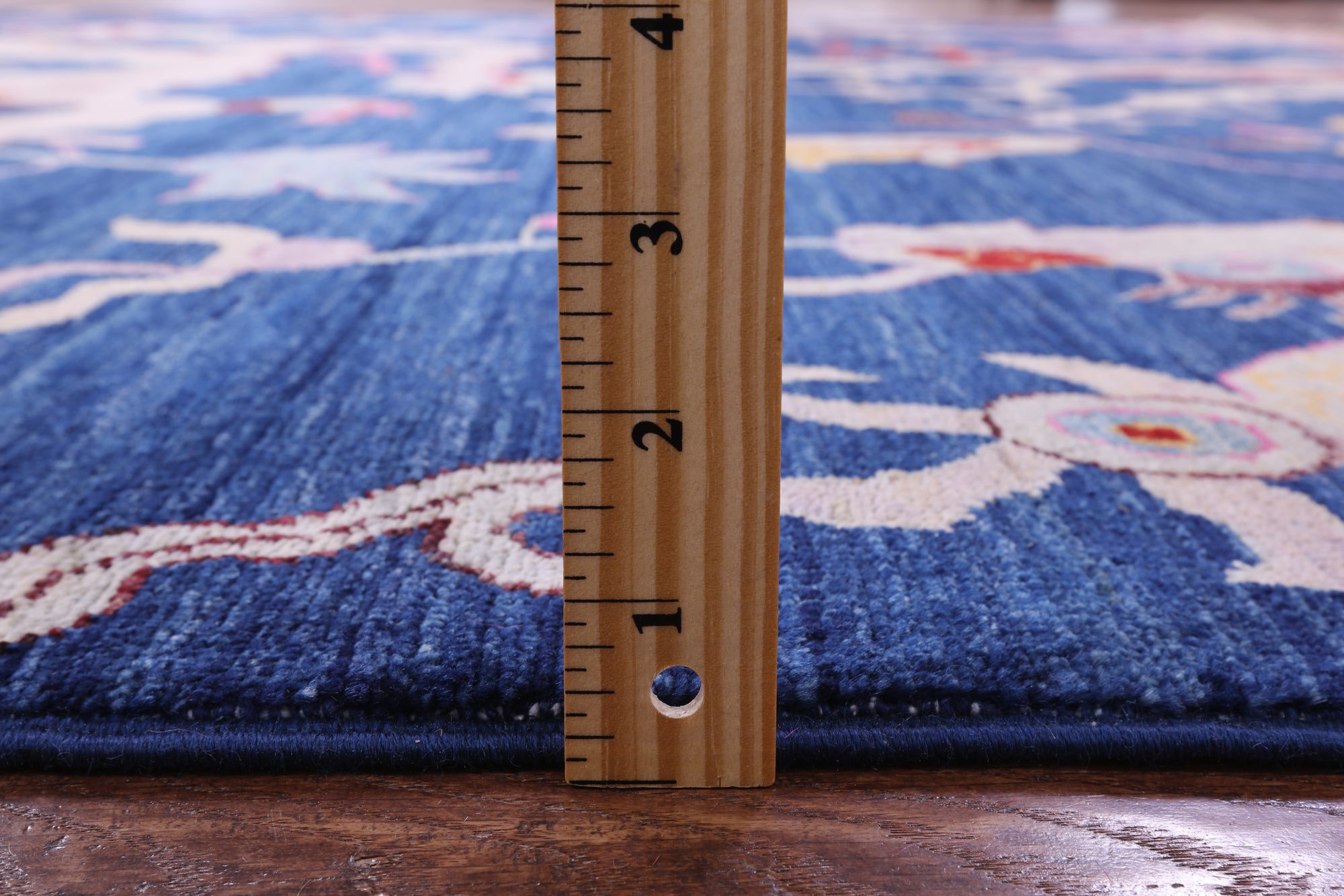 Blue Dragon And Phoenix Design Hand Knotted Wool Rug - 8' 9" X 12' 0" - Golden Nile