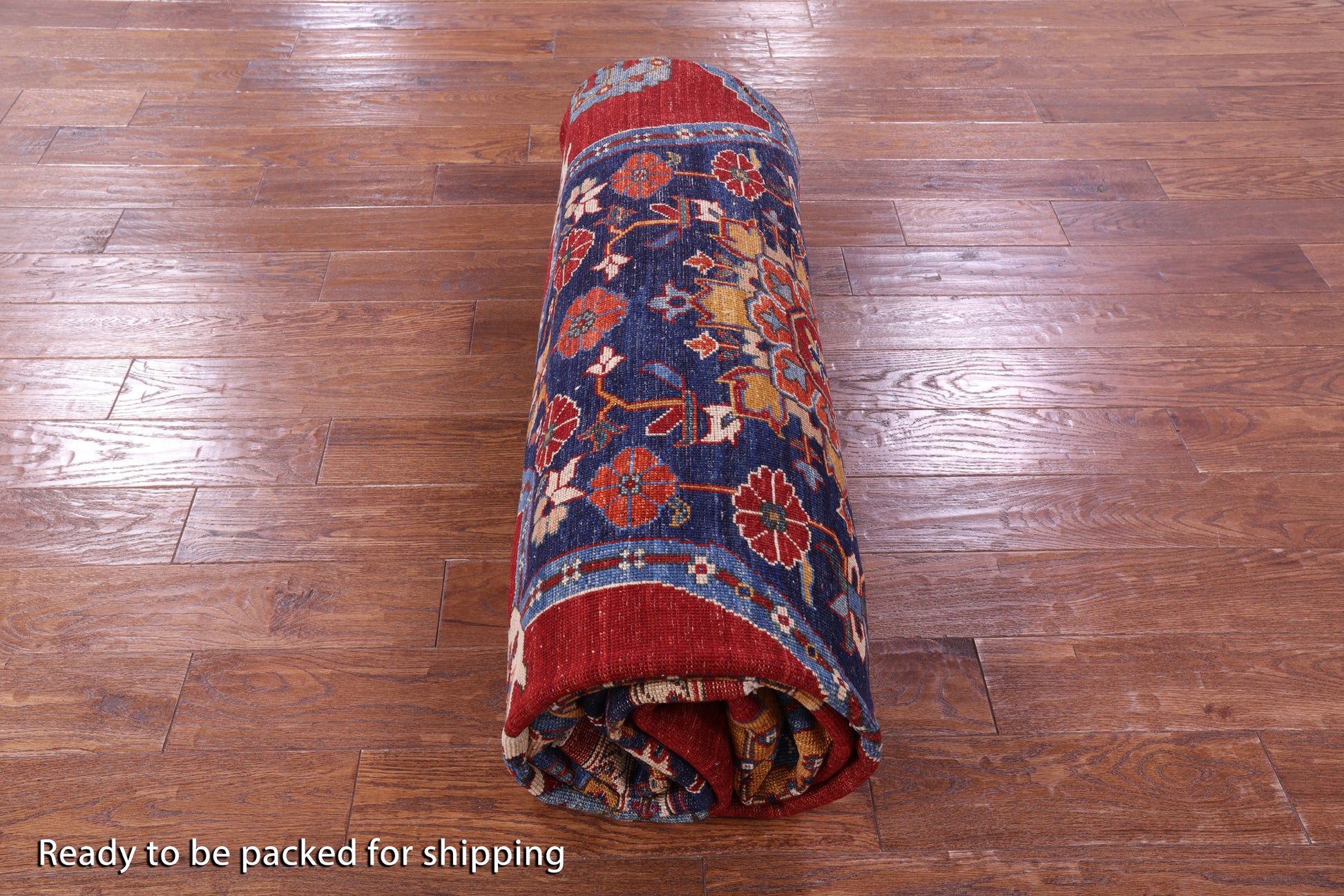 Red Persian Fine Serapi Hand Knotted Wool Rug - 9' 10" X 13' 4" - Golden Nile