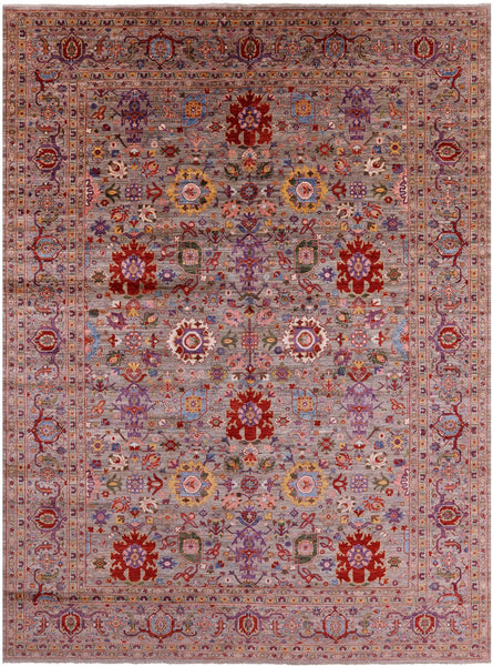 Persian Fine Serapi Hand Knotted Wool Rug - 9' 10" X 13' 9" - Golden Nile