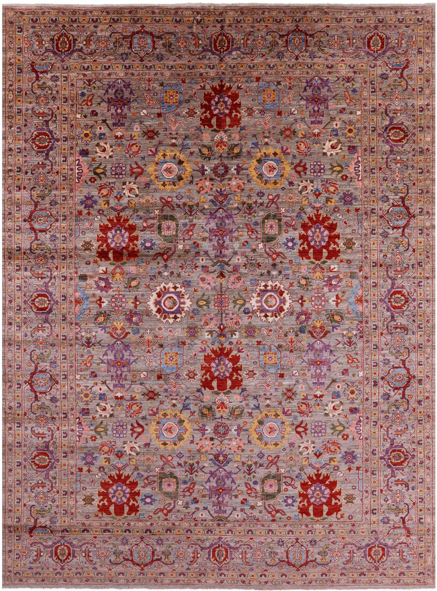 Persian Fine Serapi Hand Knotted Wool Rug - 9' 10" X 13' 9" - Golden Nile