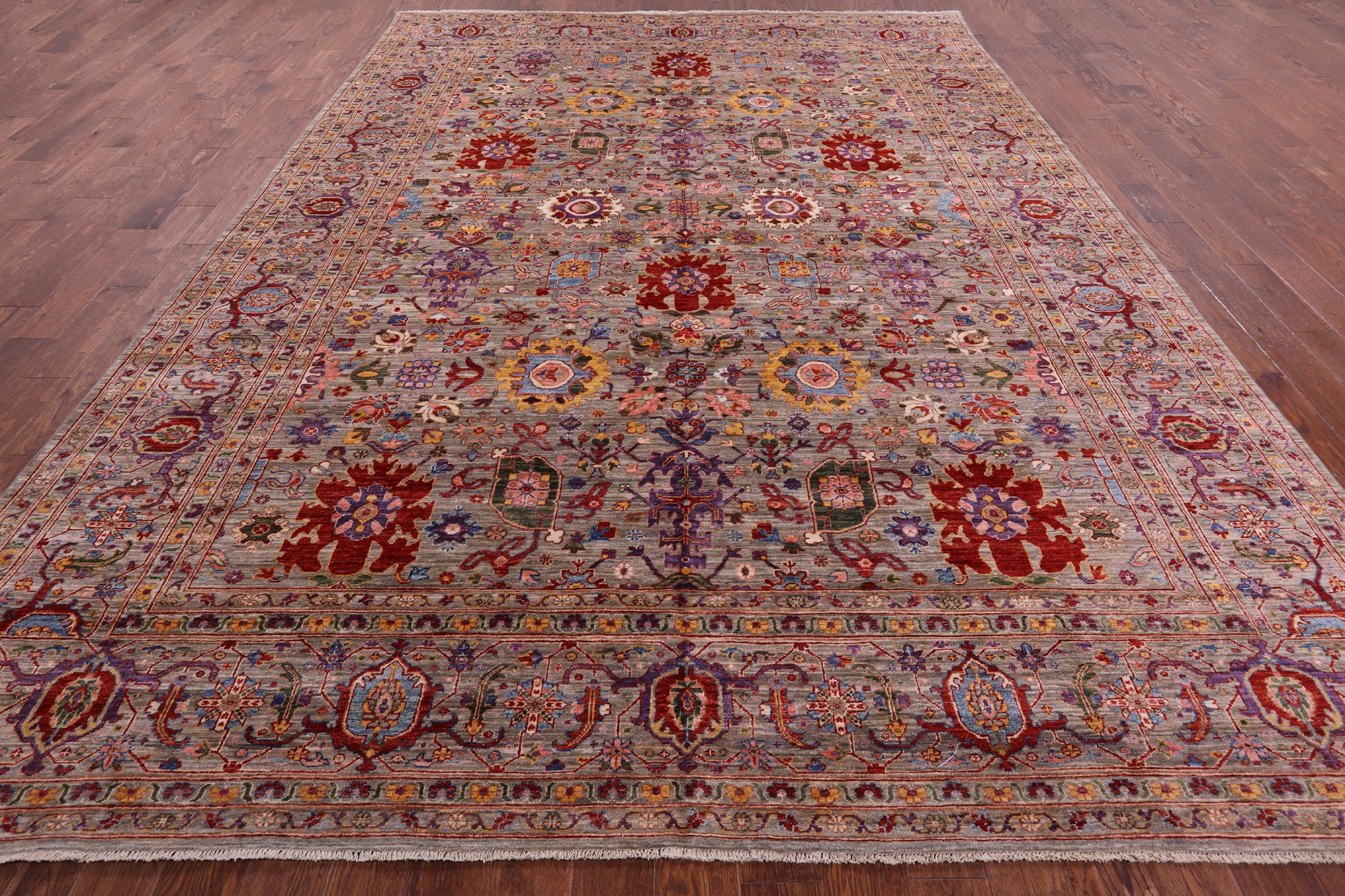 Persian Fine Serapi Hand Knotted Wool Rug - 9' 10" X 13' 9" - Golden Nile