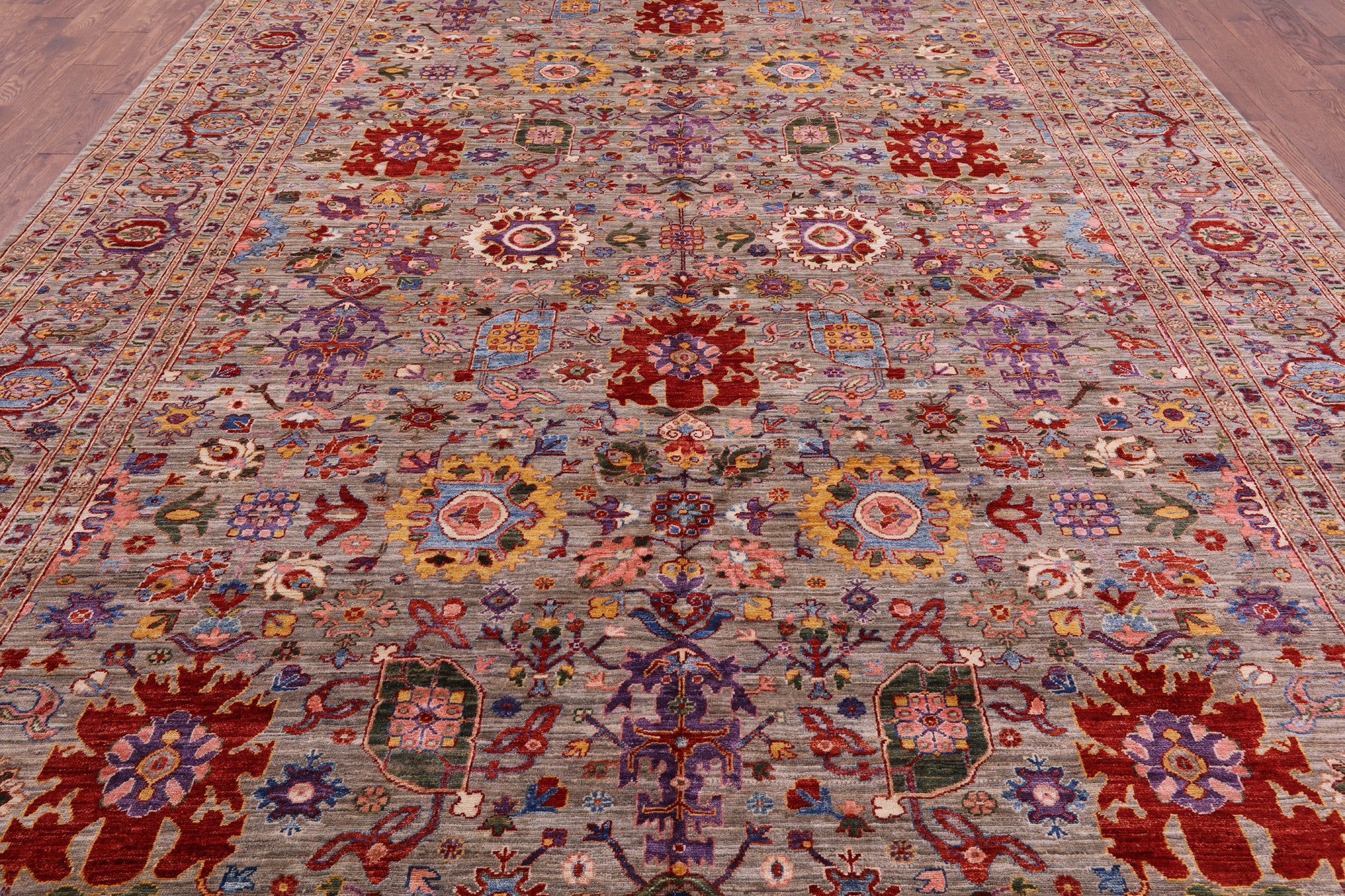 Persian Fine Serapi Hand Knotted Wool Rug - 9' 10" X 13' 9" - Golden Nile