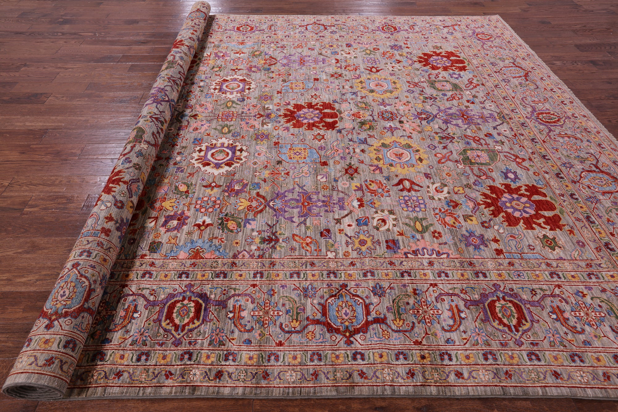 Persian Fine Serapi Hand Knotted Wool Rug - 9' 10" X 13' 9" - Golden Nile