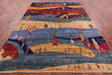 Tribal Persian Gabbeh Hand Knotted Wool Rug - 9' 0" X 12' 2" - Golden Nile