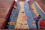 Tribal Persian Gabbeh Hand Knotted Wool Rug - 9' 0" X 12' 2" - Golden Nile