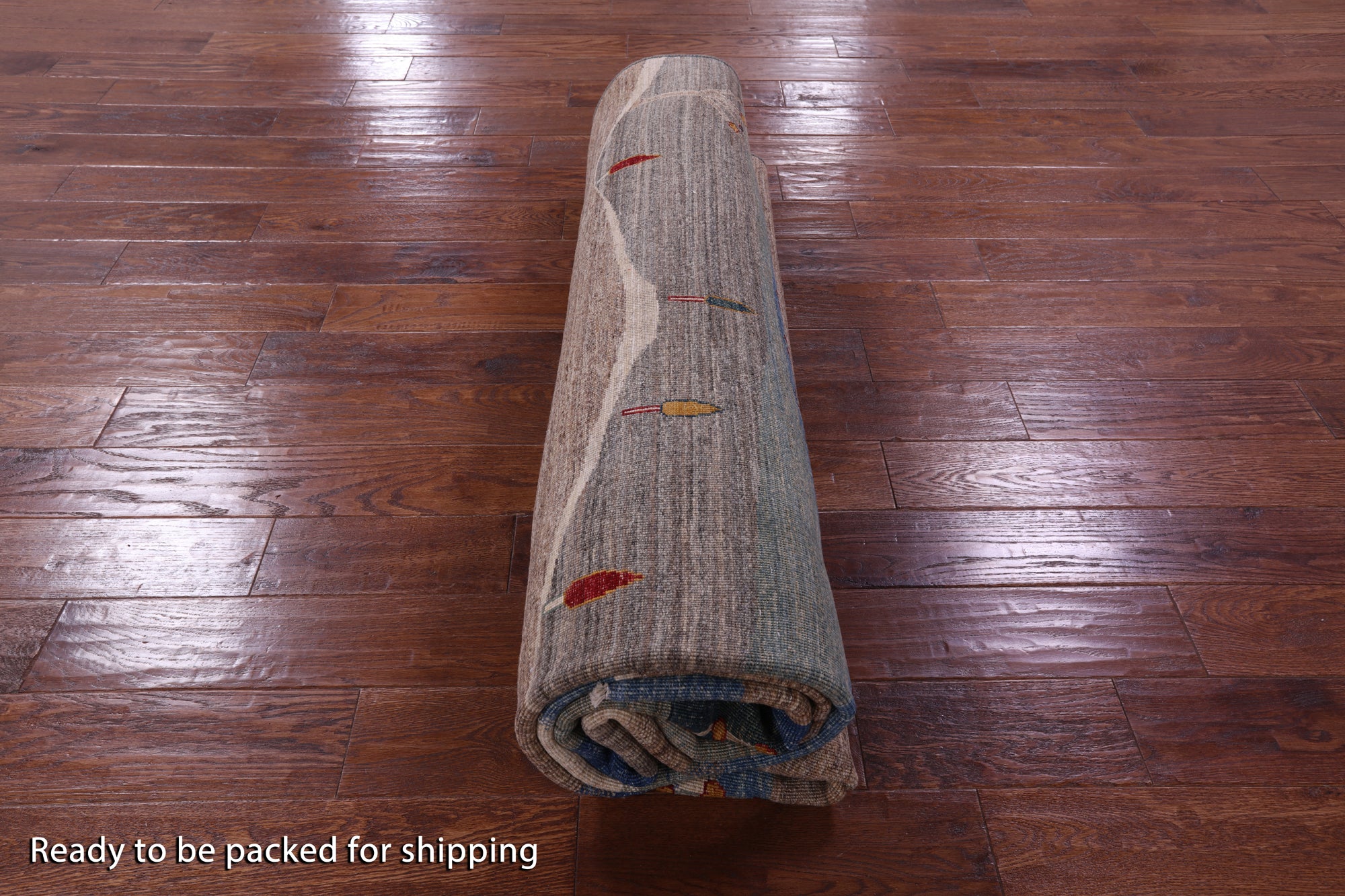 Tribal Persian Gabbeh Handmade Wool Rug - 8' 0" X 9' 9" - Golden Nile